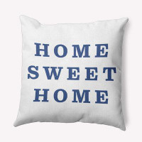 Trinx Home Sweet Home Polyester Decorative Pillow Square