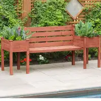 Leisure Season Wood Planter Bench