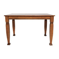 Gracie Oaks Solid Wood Commercial Grade Dining Table with Turned Legs
