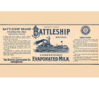 Buyenlarge Battleship Brand Unsweetened Evaporated Milk - Advertisement Print