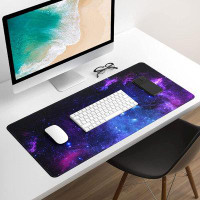 East Urban Home Extended Gaming Mouse Pad, Large Desk Pad, Computer Keyboard Mousepad, Waterproof Mouse Mat With Stitche