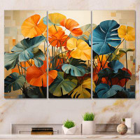 Bay Isle Home™ Orange Green Tropical Plants II - Tropical Canvas Print Set