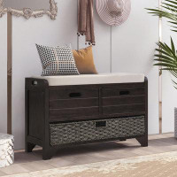 Wildon Home® Storage Bench with Removable Basket and 2 Drawers
