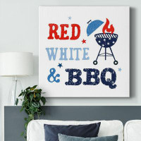 Trinx Red, White & BBQ I-Gallery Wrapped Canvas