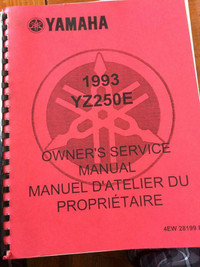 Yamaha YZ250E Owners Service Manual