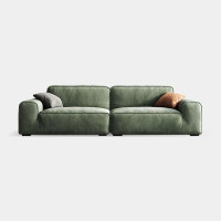 Fortuna Femme 109.45" Green 100% Polyester Modular Sofa cushion couch