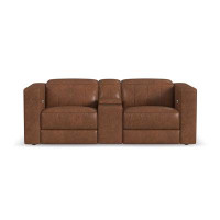 Birch Lane™ Idyllwild 85'' Genuine Leather Square Arms CAL117 Compliant Loveseat