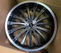 SET OF FOUR BRAND NEW 22 INCH TWG DIP D50 WHEELS 5X110 / 5X115 !!! MOUNTED WITH 265 / 35 R22 MASSIOMO TIRES