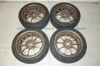JDM Volk Racing CE28 Rays Rims Wheels Tires 5x100 17x8 +44 Offset Forged Wheels