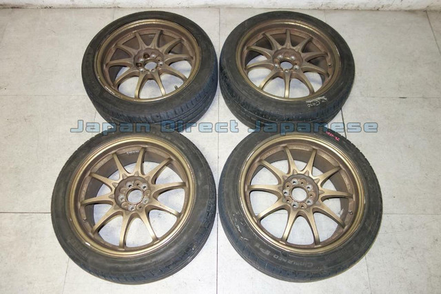 JDM Volk Racing CE28 Rays Rims Wheels Tires 5x100 17x8 +44 Offset Forged Wheels in Tires & Rims