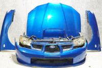 JDM Subaru Impreza WRX V9 Front Conversion Bumper HID Headlights Hood Fenders Nose Cut Front Clip 2006-2007 Wagon GG