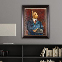 Wexford Home 'Inspector Doglesh' by Avery Tilman Framed Painting Print on Wrapped Canvas