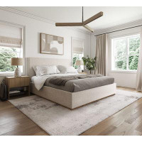 Latitude Run® Monaco Upholstered Boucle Bed with Soft Corners, Edvards