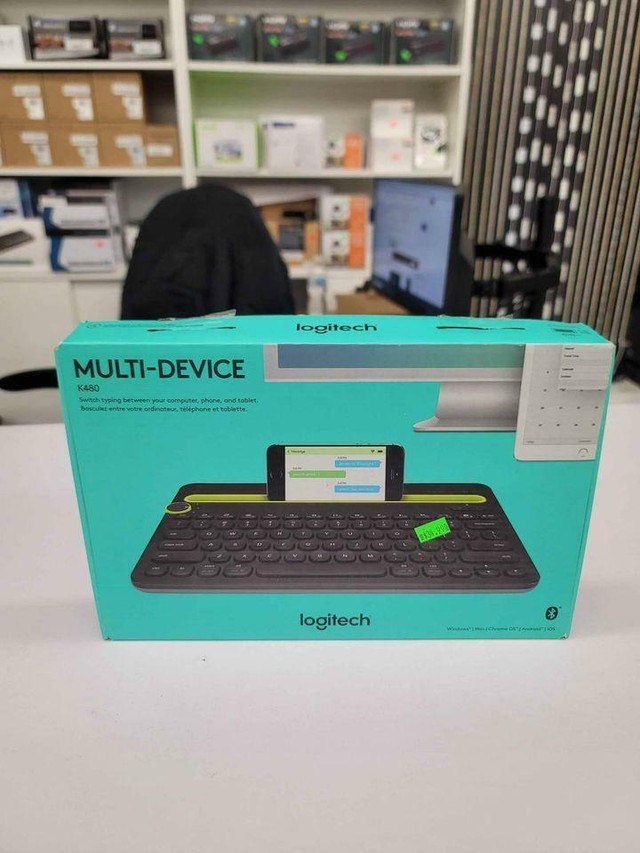 LOGITECH K480 MULTI DEVICE BLUETOOTH KEYBOARD OPEN BOX LIKE NEW in Laptop Accessories in City of Toronto