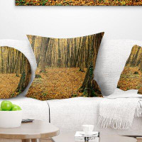 Made in Canada - East Urban Home Forest Beautiful Autumn in Mountains Pillow