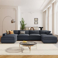 Ivy Bronx Down Filled Overstuffed Polyester 6-Piece Sectional Sofa