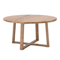 Gracie Oaks Nordic solid wood round table modern simple log negotiating table dining table(NO CHAIRS)