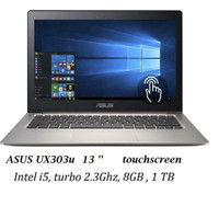 ASUS ZenBOOK UX303UB 13.3-inch FHD TouchScreen, Intel-i5 turbo 2.8GHZ, 8GB, 1TB HDD,  NEW BOX/ NEUF BOITE