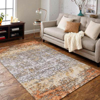 17 Stories Vannary Multi-Colored Abstract Chenille Machine Woven Area Rug