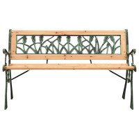 Canora Grey Patio Bench 48" Cast Iron And Solid Firwood