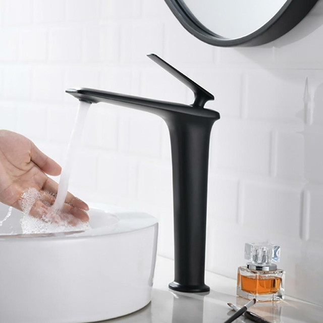 Modern Single Hole Single Handle Vessel Bathroom Sink Faucet ( Chrome, Black, White/Chrome, White/Gold & Black/Gold ) in Plumbing, Sinks, Toilets & Showers - Image 2