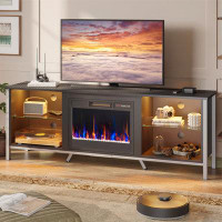 Ivy Bronx Ilithya 70" Media console for TVs up to 75" with Electric Fireplace Included