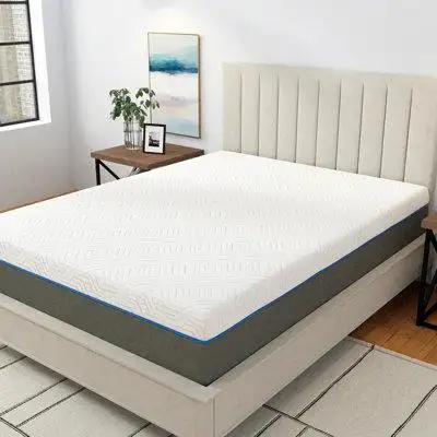 The Twillery Co. Potrero 12-Inch Firm Gel Air Foam Mattress Standard Size, Breathable, Zip-off Cover, Low Motion Transfe