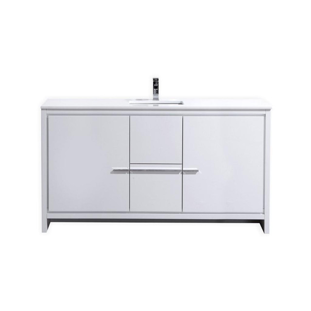 24, 30, 36, 48 & 60 Rosewood, Ash Grey, Blue, Natural or Gloss White Vanity w Quartz C-top (Double Sink in 48 & 60) KBQ in Cabinets & Countertops - Image 4