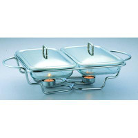 Color of the face home Chafing Dish Buffet Set Warming Tray With Lids Stainless Steel With 2 Oven Safe Glass Dishes Buff