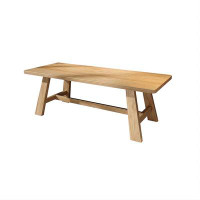 Wildon Home® 55.12" Burlywood Rectangular Solid Wood Desk