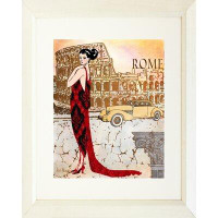 Buy Art For Less 'Rome Diva' by Jill Meyer Framed Painting Print