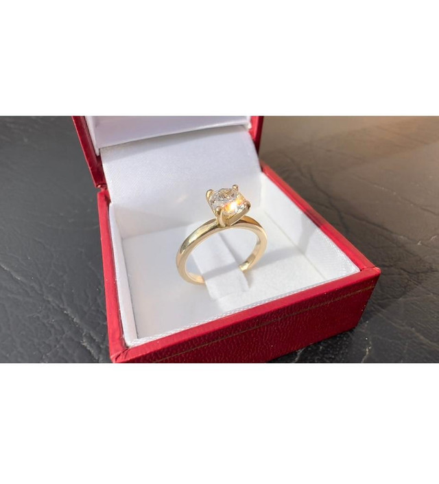 #467 - 14k Yellow Gold, 1.00 Carat Solitaire Engagement Ring, Size 4 3/4 in Jewellery & Watches
