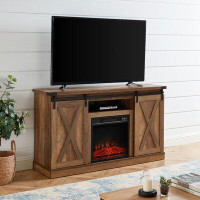 Gracie Oaks Bradner TV Stand for TVs up to 65" with Electric Fireplace Included