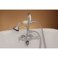 Strom Living Triple Handle Deck Mounted Roman Tub Faucet with Diverter and Handshower