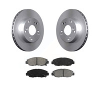 Front Coated Disc Rotors and Semi-Metallic Brake Pads Kit by Transit Auto KGS-100255