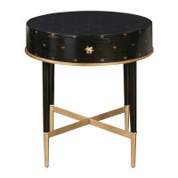 Pulaski Furniture Soft Black Round Accent Table with Storage