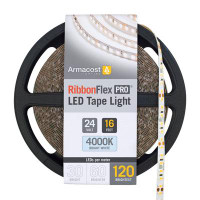 Armacost Lighting Ribbonflex Pro LED Tape Light,Bright White (4000K), 120Leds/M, 16.4' (5M) 24V