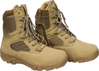 Mil-Spex TACTICAL SIDE ZIP 8 Inch Sandstorm Hightop Combat Boots - Coyote Brown