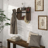 Williston Forge Davlin 4 - Hook Wall Mounted Coat Rack with Storage