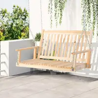 Swing Bench 46.1" W x 27.2" D x 23.6" H Natural Wood