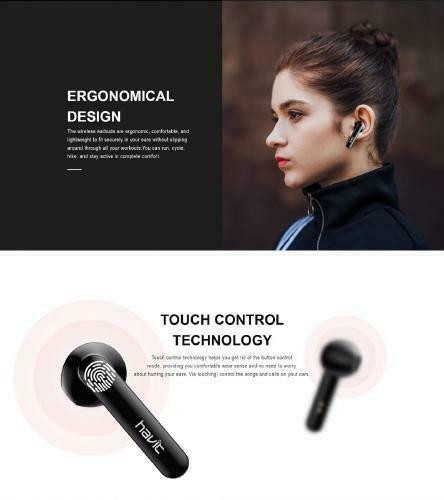 Havit TW935 TWS True Wireless Stereo Smart Touch Control Earbuds - White in Cell Phone Accessories - Image 3