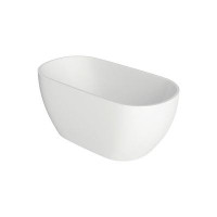A&E Bath and Shower A&E Philip 59"W X 29.5"D X 23"H Glossy White Acrylic Freestanding Bathtub With Centre Drain