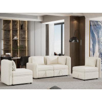 Latitude Run® Convertible Modular Minimalist Sofa, Living Room Couch