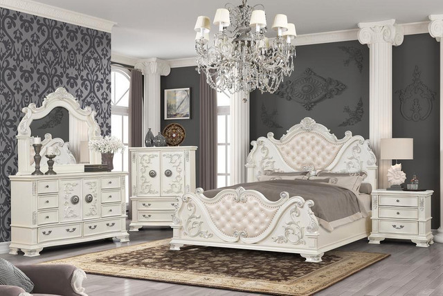 White Traditional Bedroom Set Sale !! Huge Furniture Sale !! in Beds & Mattresses in Markham / York Region