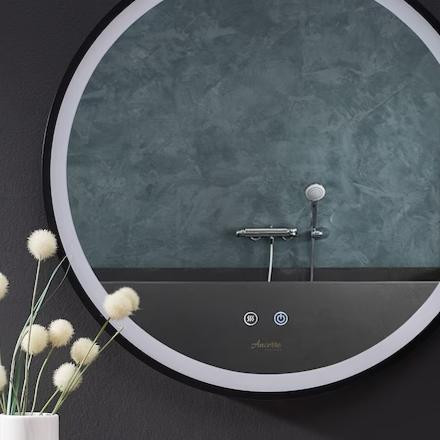 Ancerre Designs Cirque 24 or 30 inch LED Lighted Fog Free Round Bathroom Mirror  ANC in Floors & Walls - Image 4