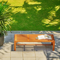 Latitude Run® 5-Foot Tropical Wood Backless Garden Bench