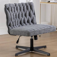 Latitude Run® Grey Armless and Wheel-less Office Chair