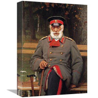 East Urban Home 'Portrait of a Russian General Seated On a Bench' Print on Canvas