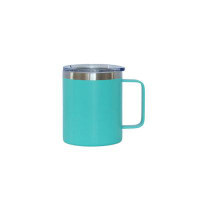Creative Gifts International 12 Oz Stainless Steel Travel Mug with Handle - Blue