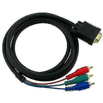 6 ft. Premium VGA/SVGA Male to 3-RCA Component Video Male Cable in Cables & Connectors in West Island